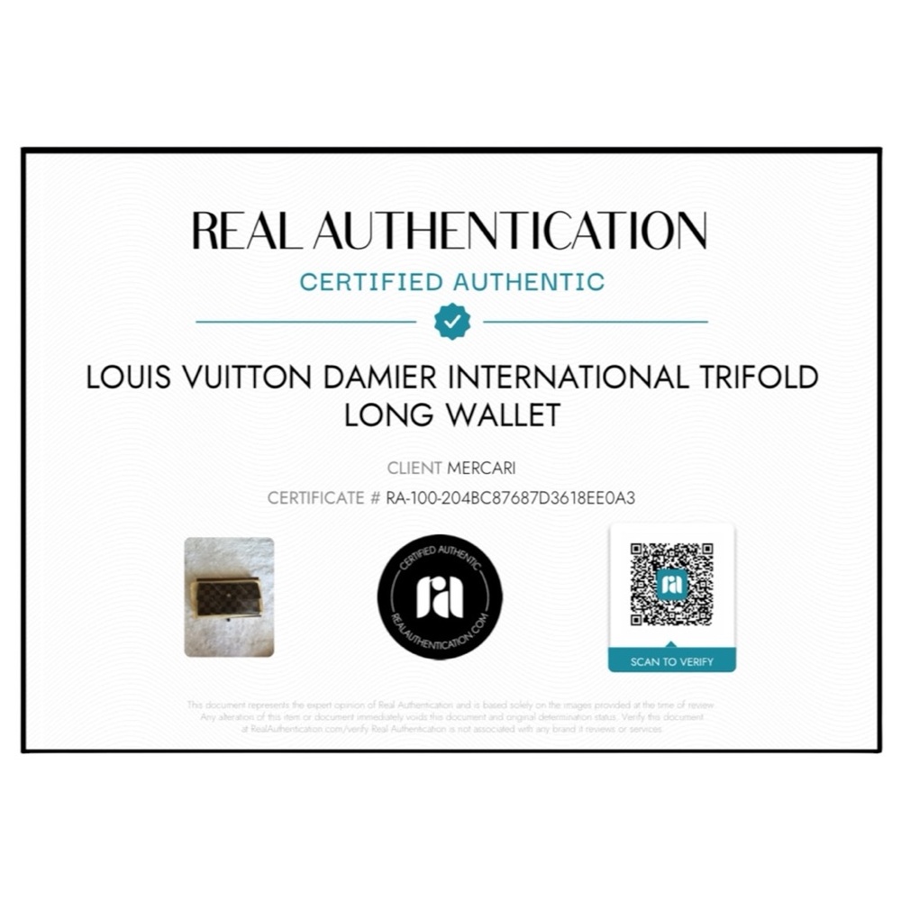 Louis Vuitton Damier International Trifold Long Wallet - Picture 15 of 15